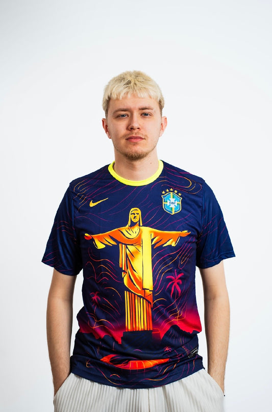 🌴 Brazil Neon Christ Jersey 🇧🇷⚽